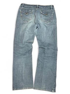 Y2K Denver Hayes Flap Faded Mid Rise Bootcut Jeans